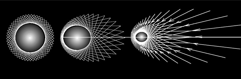 Drei Figurinen eines Objektes